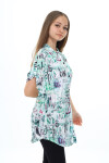 Kız Çocuk Yaz Renkleri Desenli-Tunik Tarz Gömlek 7-15 Yaş 9180