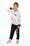 Erkek Çocuk Dinazor Baskılı Pijama Takımı 3-11 Yaş 0161