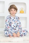 Erkek Çocuk Uçak Baskılı Pijama Takımı 1-11 Yaş 4924-26