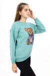 Kız Çocuk Ayıcık Baskılı Sweatshirt Px282.1