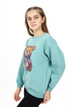 Kız Çocuk Ayıcık Baskılı Sweatshirt Px282.1