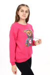 Kız Çocuk Ayıcık Baskılı Sweatshirt Px282.1