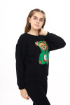 Kız Çocuk Ayıcık Baskılı Sweatshirt Px282.1