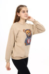 Kız Çocuk Ayıcık Baskılı Sweatshirt Px282.1