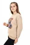 Kız Çocuk Ayıcık Baskılı Sweatshirt Px282.1