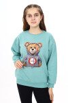 Kız Çocuk Ayıcık Baskılı Sweatshirt Px282.2