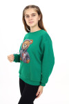 Kız Çocuk Ayıcık Baskılı Sweatshirt Px282.2