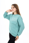 Kız Çocuk Cep Detaylı 3 İplik Sweatshirt Px281