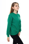 Kız Çocuk Cep Detaylı 3 İplik Sweatshirt Px281