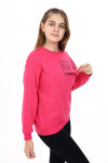 Kız Çocuk Cep Detaylı 3 İplik Sweatshirt Px281