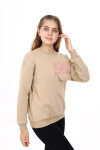 Kız Çocuk Cep Detaylı 3 İplik Sweatshirt Px281