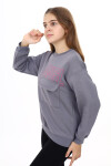 Kız Çocuk Cep Detaylı 3 İplik Sweatshirt Px281