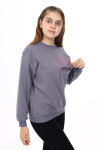 Kız Çocuk Cep Detaylı 3 İplik Sweatshirt Px281