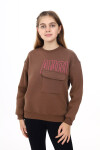 Kız Çocuk Cep Detaylı 3 İplik Sweatshirt Px281.2