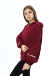 Kız Çocuk Fermuarlı Kapüşonlu Sweatshirt 2 İplik  9-14 Yaş wap7123