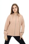 Kız Çocuk Fermuarlı Kapüşonlu Sweatshirt 2 İplik  9-14 Yaş wap7123