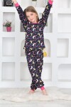 Kız Çocuk Gece Temalı Pijama Takımı 1-11 Yaş 4924-26