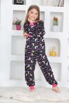 Kız Çocuk Gece Temalı Pijama Takımı 1-11 Yaş 4924-26