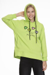 Kız Çocuk Kalp Baskılı Sweatshirt Hoodie Px161