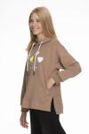 Kız Çocuk Kalp Baskılı Sweatshirt Hoodie Px161.1