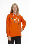 Kız Çocuk Kalp Baskılı Sweatshirt Hoodie Px161.1