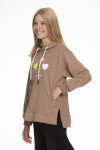 Kız Çocuk Kalp Baskılı Sweatshirt Hoodie Px161.2