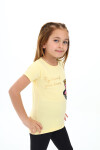 Kız Çocuk Kelebek Baskılı T-Shirt 3-13 Yaş Zu107-1
