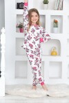 Kız Çocuk Kuş Baskılı Pijama Takımı 1-11 Yaş 4924-26