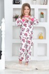 Kız Çocuk Kuş Baskılı Pijama Takımı 1-11 Yaş 4924-26