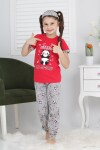 Kız Çocuk Uyku Bantlı-Pandalı Pijama Takımı 3-11 Yaş 6063-64