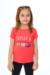 Kız Çocuk Yazı Baskılı T-Shirt 3-13 Yaş Zu109-1