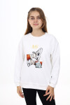 Kız Çocuk Baskılı 3 İplik Sweatshirt Px782