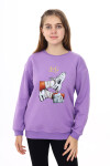 Kız Çocuk Baskılı 3 İplik Sweatshirt Px782