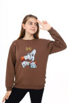 Kız Çocuk Baskılı 3 İplik Sweatshirt Px782