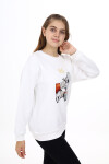 Kız Çocuk Baskılı 3 İplik Sweatshirt Px782