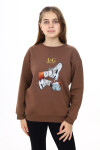 Kız Çocuk Baskılı 3 İplik Sweatshirt Px782