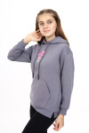 Kız Çocuk Tavşan Baskılı Kapüşonlu Sweatshirt Px872.1