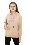 Kız Çocuk Tavşan Baskılı Kapüşonlu Sweatshirt Px872.1