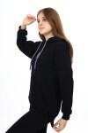 Kız Çocuk Kalp Baskılı Kapüşonlu Sweatshirt Px092