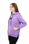 Kız Çocuk Kalp Baskılı Kapüşonlu Sweatshirt Px092.5