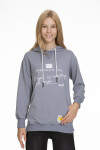 Kız Çocuk Kapüşonlu Yazı Baskılı Sweatshirt Px661