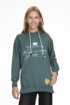 Kız Çocuk Kapüşonlu Yazı Baskılı Sweatshirt Px661.3