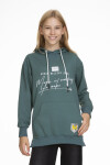 Kız Çocuk Kapüşonlu Yazı Baskılı Sweatshirt Px661.4