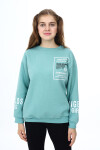 Kız Çocuk Yaka ve Bilek Baskılı 3 İplik Sweatshirt Px492