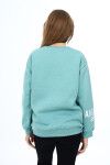 Kız Çocuk Yaka ve Bilek Baskılı 3 İplik Sweatshirt Px492