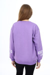 Kız Çocuk Yaka ve Bilek Baskılı 3 İplik Sweatshirt Px492.3