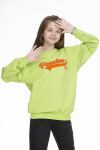 Kız Çocuk Yazı Baskılı Sweatshirt Px341