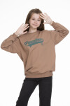 Kız Çocuk Yazı Baskılı Sweatshirt Px341