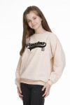 Kız Çocuk Yazı Baskılı Sweatshirt Px341