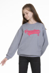 Kız Çocuk Yazı Baskılı Sweatshirt Px341